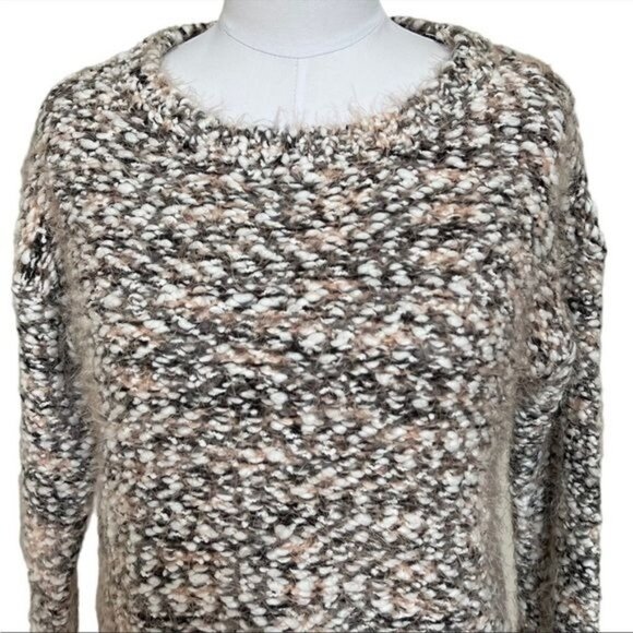 Anthropologie Noisy May Chunky Knit Sweater in Neutral Motif Size S NWT - Picture 7 of 14